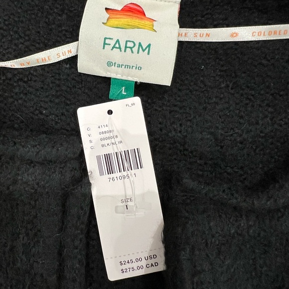 🆕🍒Farm Rio🍒 Crochet Cherry Cardigan Size Large - Picture 3 of 8